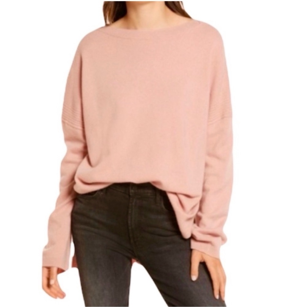 ALL SAINTS Tara Cashmere & Wool Jumper Sweater Ballet Pink NEW With Tag Size L